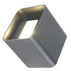 Qazqa wandlampen buiten evi grijs geïntegreerde led