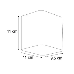 Qazqa wandlampen buiten evi grijs geïntegreerde led