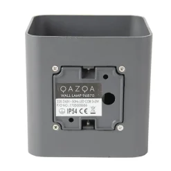 Qazqa wandlampen buiten evi grijs geïntegreerde led