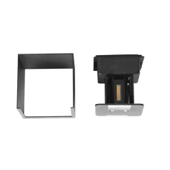 Qazqa wandlampen buiten edwin zwart geïntegreerde led