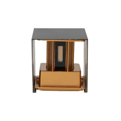 Qazqa wandlampen buiten edwin goudkleurig geïntegreerde led