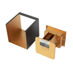 Qazqa wandlampen buiten edwin goudkleurig geïntegreerde led