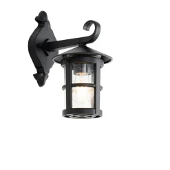 Qazqa wandlampen buiten herb zwart e27