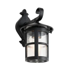 Qazqa wandlampen buiten herb zwart e27