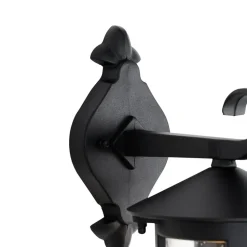 Qazqa wandlampen buiten herb zwart e27