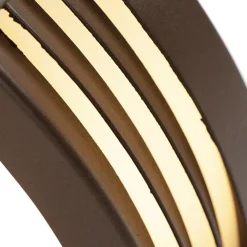 Qazqa wandlampen buiten hurricane bronskleurig e27