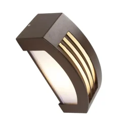 Qazqa wandlampen buiten hurricane bronskleurig e27