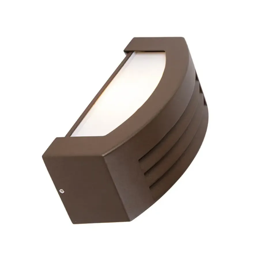 Qazqa wandlampen buiten hurricane bronskleurig e27