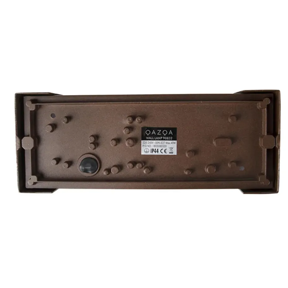 Qazqa wandlampen buiten hurricane bronskleurig e27