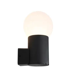 Qazqa wandlampen buiten huma zwart e27