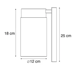 Qazqa wandlampen buiten jarra zwart e27