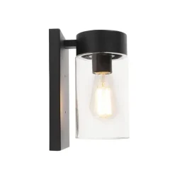 Qazqa wandlampen buiten jarra zwart e27