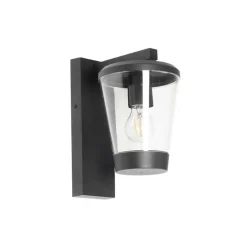 Qazqa wandlampen buiten joren zwart e27