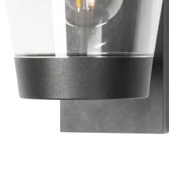 Qazqa wandlampen buiten joren zwart e27