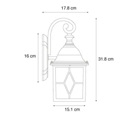 Qazqa wandlampen buiten london groen e27