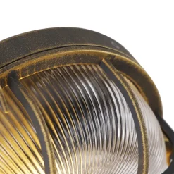 Qazqa wandlampen buiten nautica goudkleurig e27