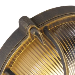 Qazqa wandlampen buiten nautica goudkleurig e27