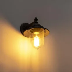 Qazqa wandlampen buiten oxford grijs e27