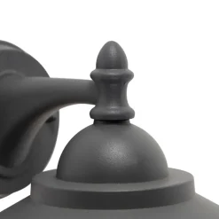 Qazqa wandlampen buiten oxford grijs e27