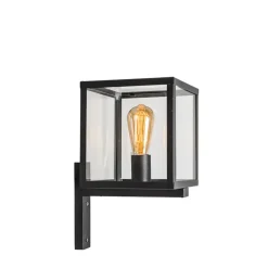 Qazqa wandlampen buiten rotterdam zwart e27