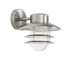 Qazqa wandlampen buiten shell zilverkleurig e27