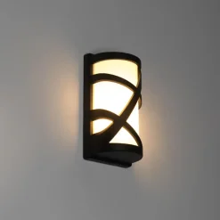 Qazqa wandlampen buiten suzie zwart e27