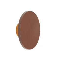 Qazqa wandlampen buiten skyf bronskleurig geïntegreerde led