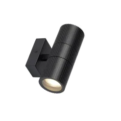 Qazqa wandlampen buiten vigo zwart gu10