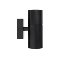 Qazqa wandlampen buiten vigo zwart gu10