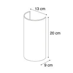 Qazqa wandlampen drum wit e27