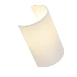 Qazqa wandlampen drum wit e27