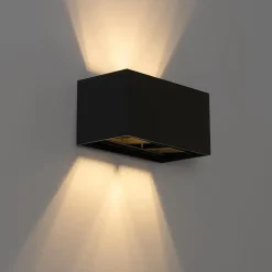 Qazqa wandlampen edwin zwart g9