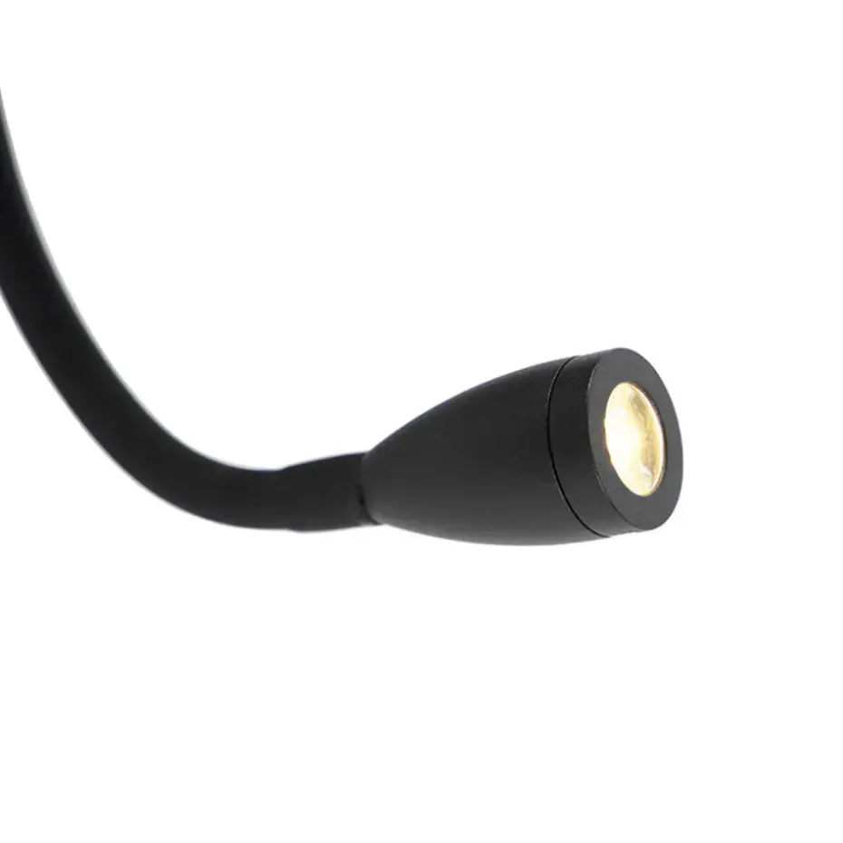 Qazqa wandlampen flero zwart g9