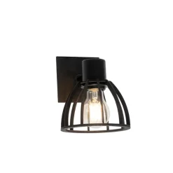 Qazqa wandlampen fotu zwart e27