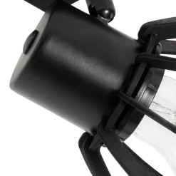 Qazqa wandlampen fotu zwart e27