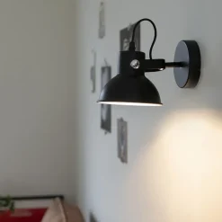 Qazqa wandlampen guida zwart e14