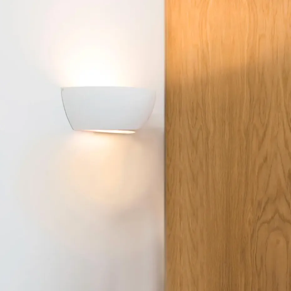 Qazqa wandlampen hiske wit e14