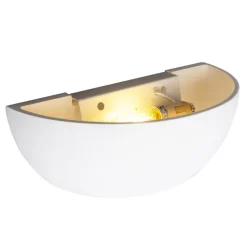 Qazqa wandlampen hiske wit e14