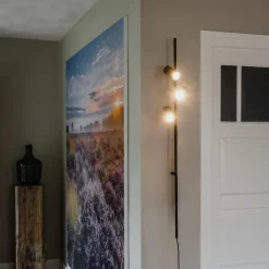 Qazqa wandlampen jeana luxe zwart gu10