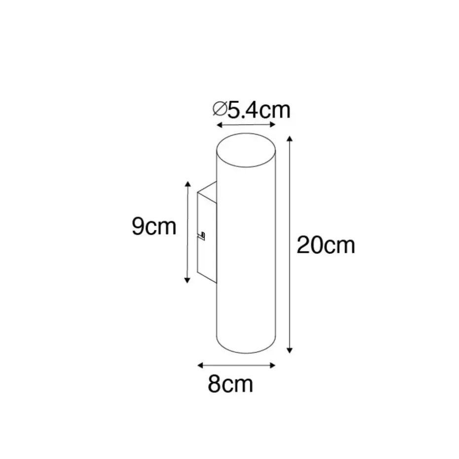 Qazqa wandlampen jeana zwart gu10