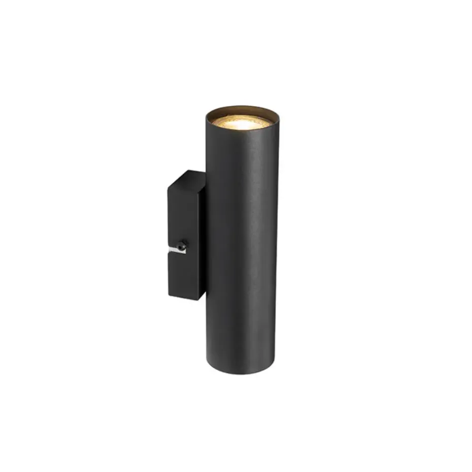 Qazqa wandlampen jeana zwart gu10