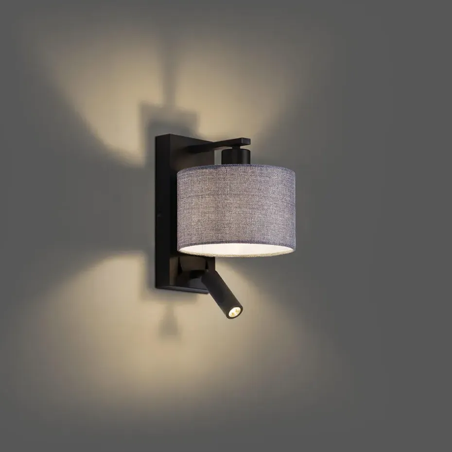 Qazqa wandlampen puglia grijs e27