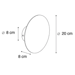 Qazqa wandlampen pulley goudkleurig g9