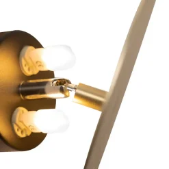 Qazqa wandlampen pulley goudkleurig g9