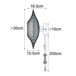 Qazqa wandlampen rina crème e27