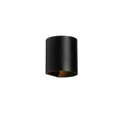 Qazqa wandlampen sabbio zwart g9