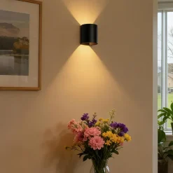 Qazqa wandlampen sabbio zwart g9