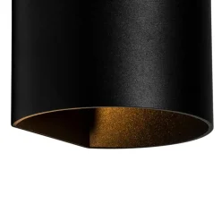 Qazqa wandlampen sabbio zwart g9