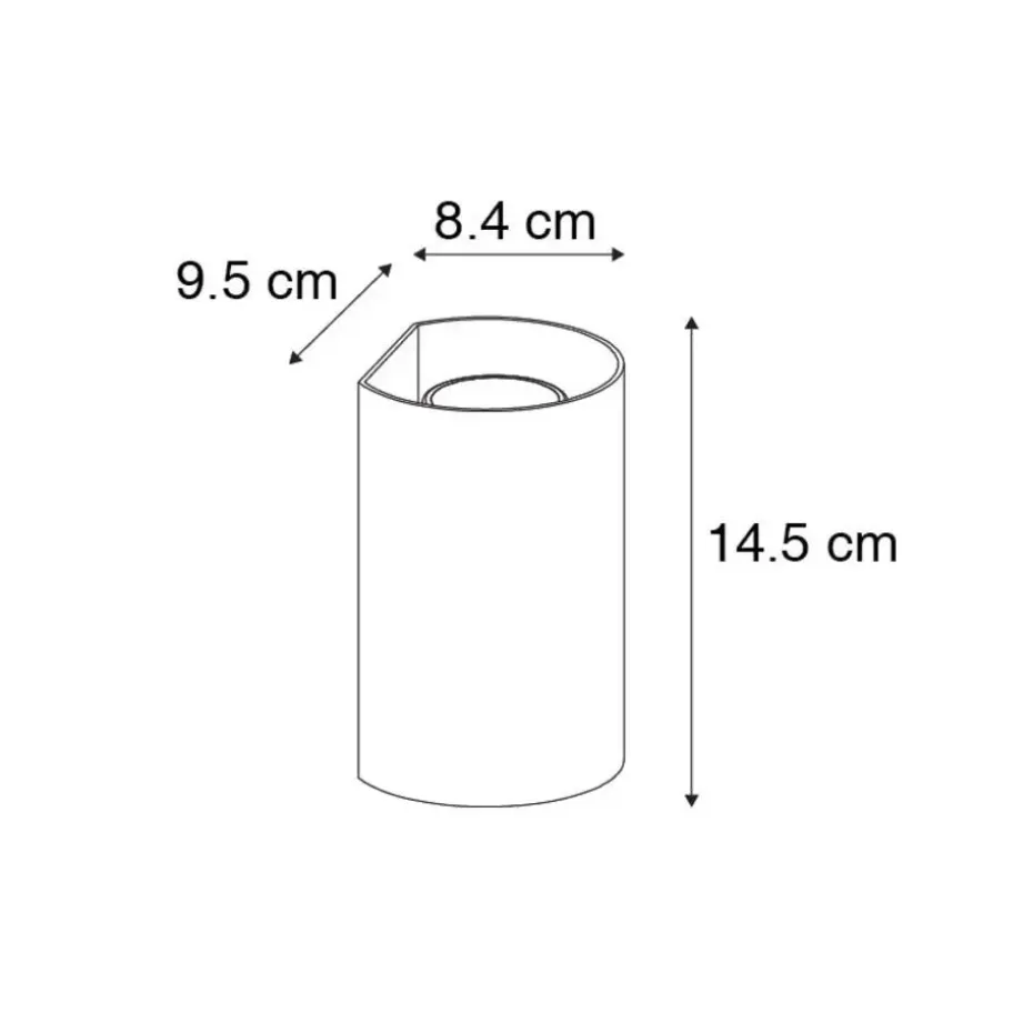 Qazqa wandlampen sabbir wit gu10