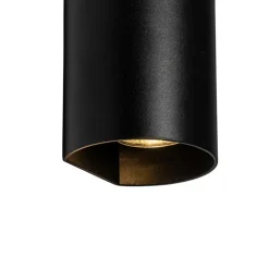 Qazqa wandlampen sabbir zwart gu10